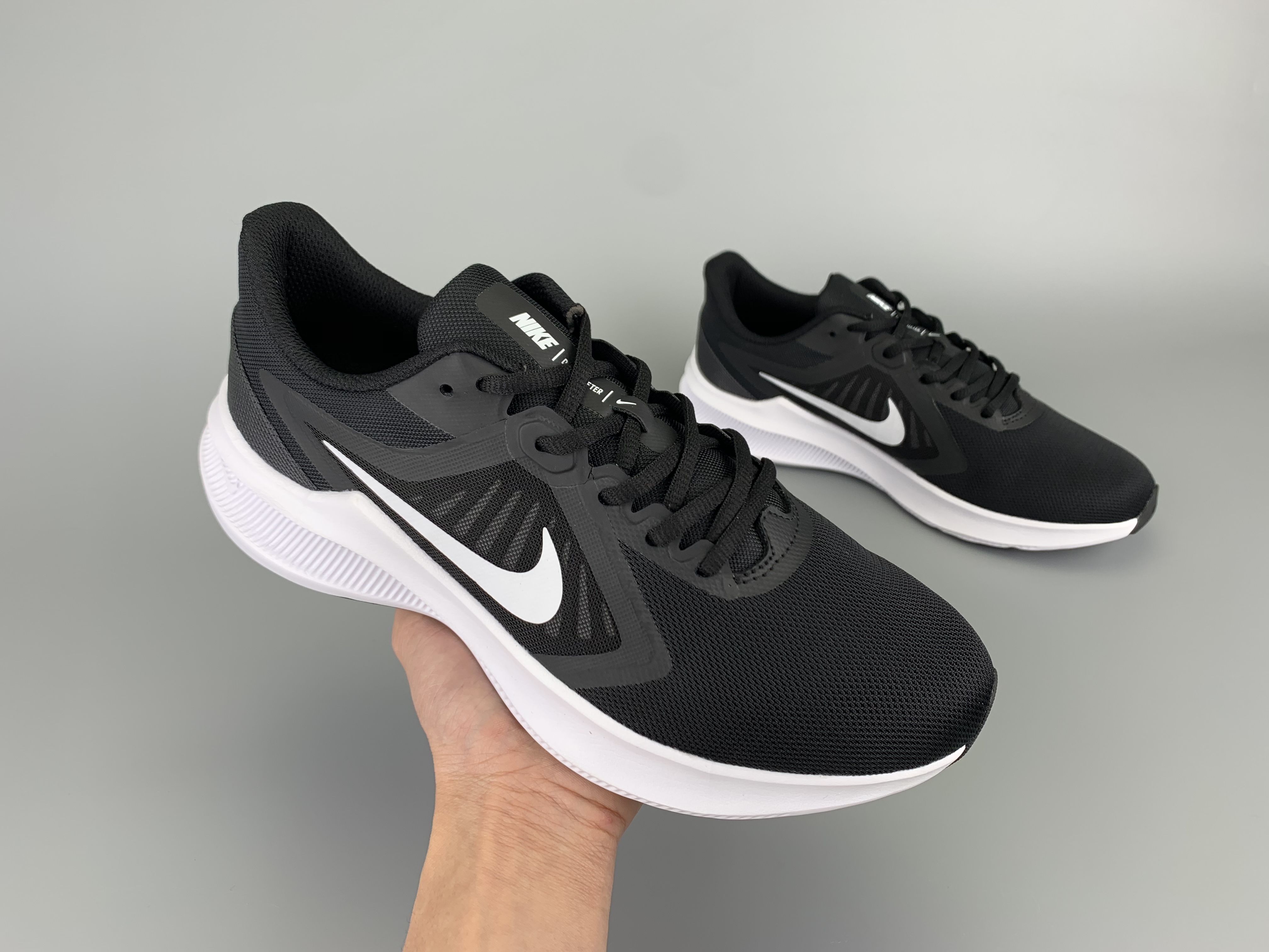 Nike Air Zoom Pegasus 10 Black White Shoes - Click Image to Close